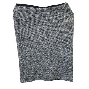 Ann Taylor Virgin Wool Blend Tweed Pencil Skirt Blk,crm, Gray, Size 8 (24 ")